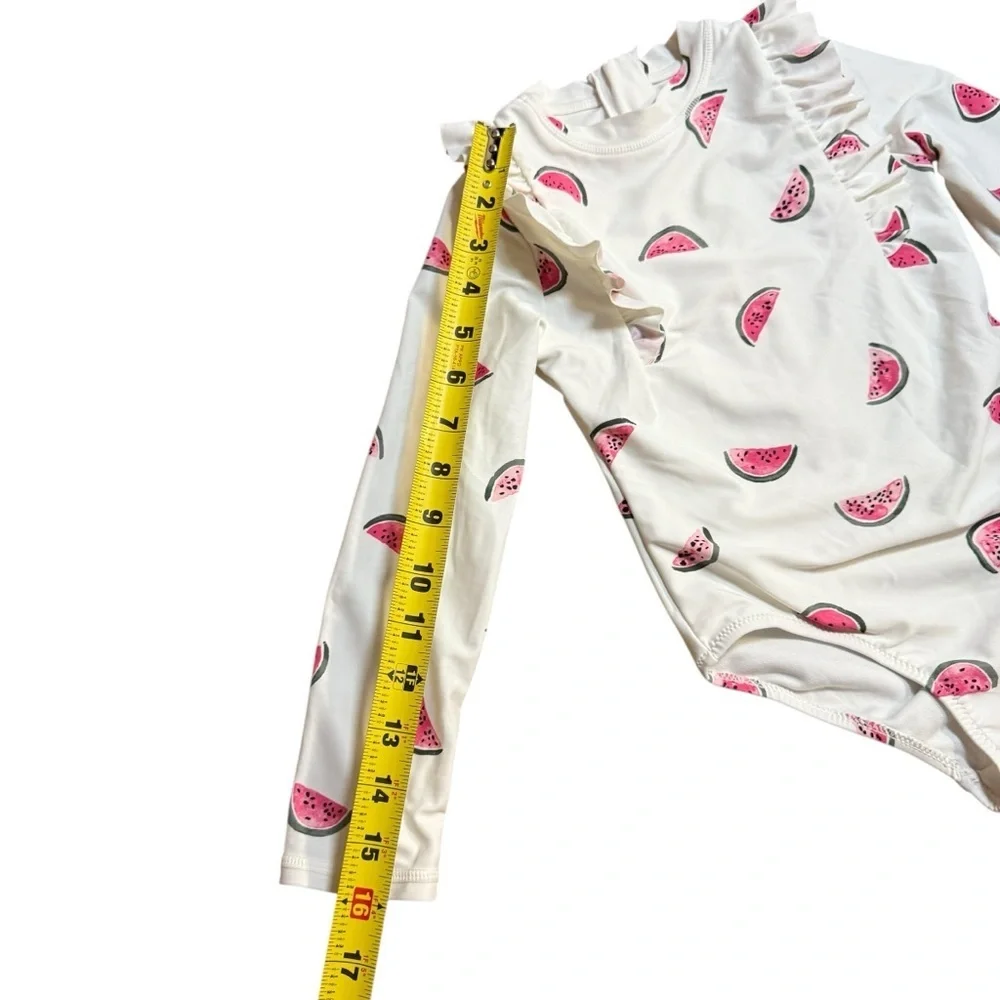 IZOD Girls Watermelon Print Long Sleeve Swimsuit 4–5Y